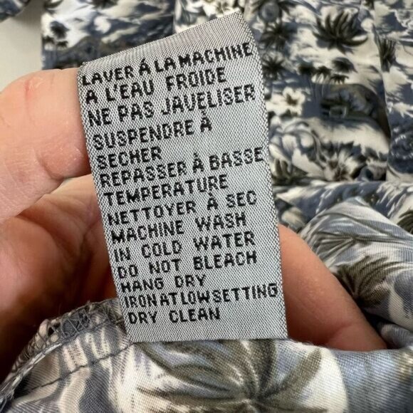 Point Zero Vital Cycle Men’s Medium Short Sleeve Hawaiian Button Down Shirt Palm - Picture 9 of 10